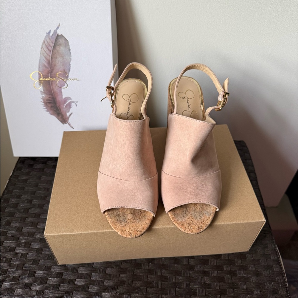 Vaneli Blush Pink Open-Toe Mules